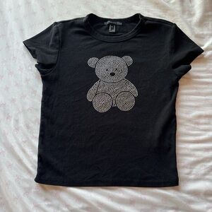 Black Teddy Bear Kids T-Shirt
